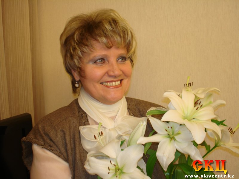 Татьяна Кузина с цветами