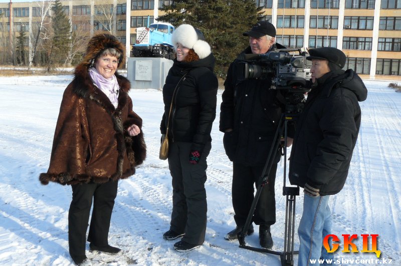 Татьяна Кузина на съемках передачи о В.Хотиненко (ноябрь 2011)